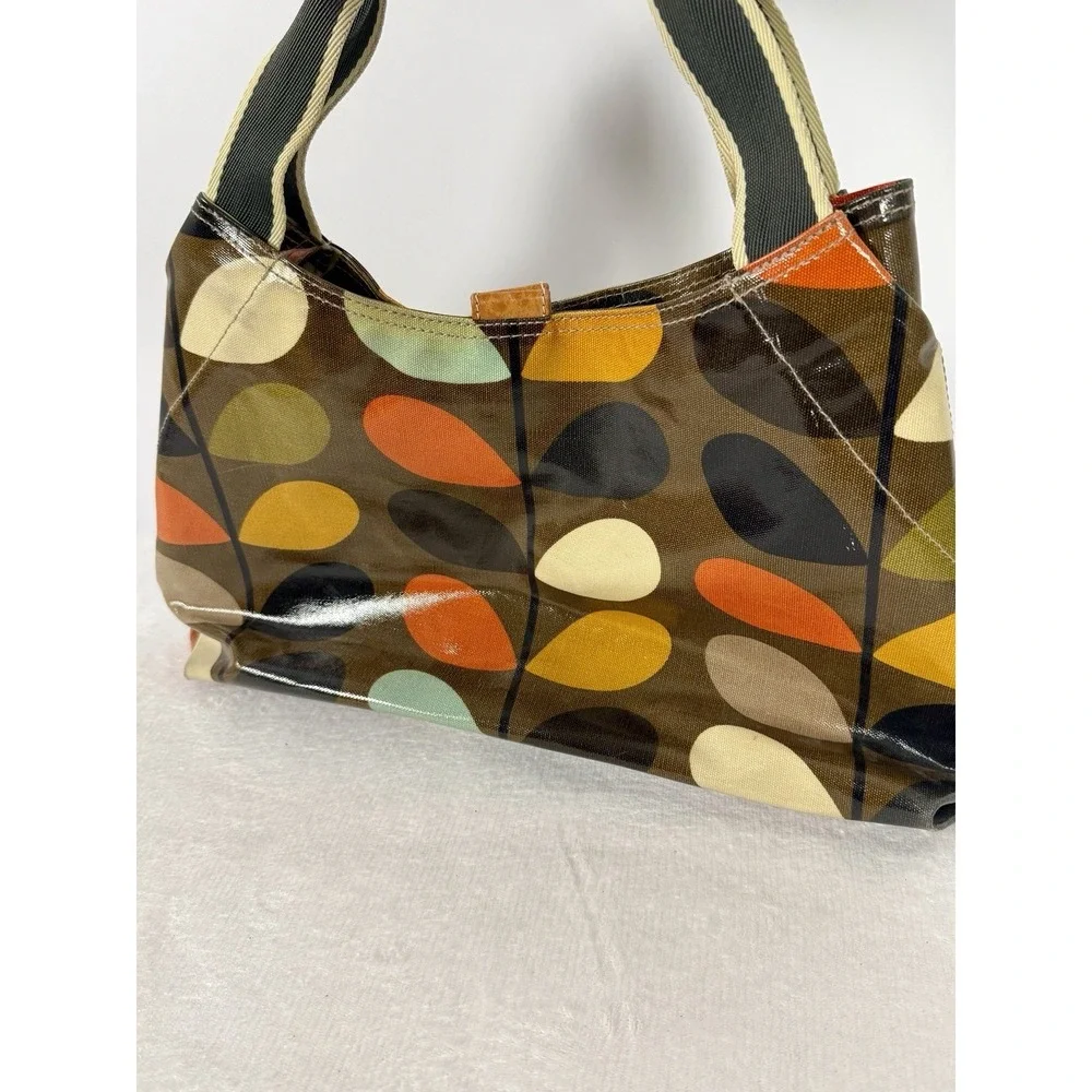 Orla Kiely Etc PVC Tote Bag Retro Stem Leaf Print Shoulder Handbag